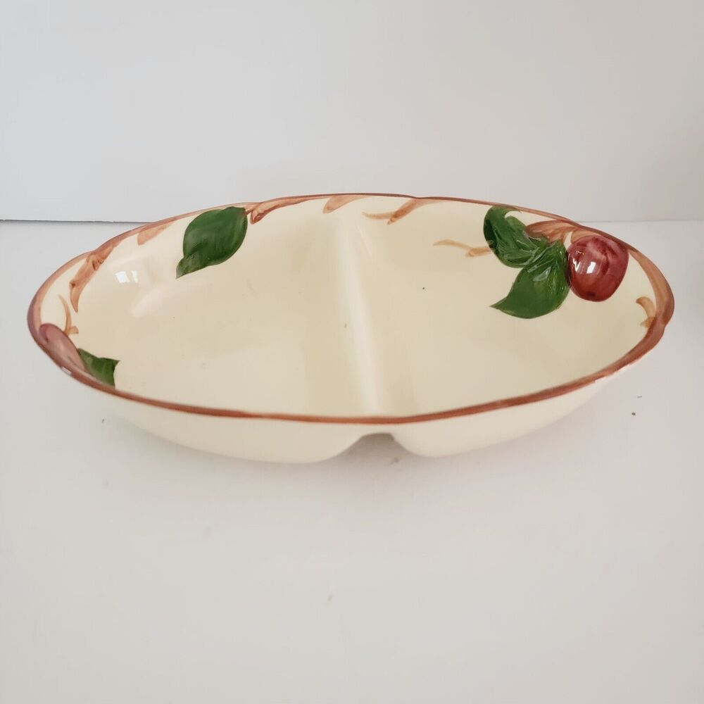 Franciscan Apple Pattern 10 3/4" x 7" Divided Serving / Relish Dish 1979-1984
